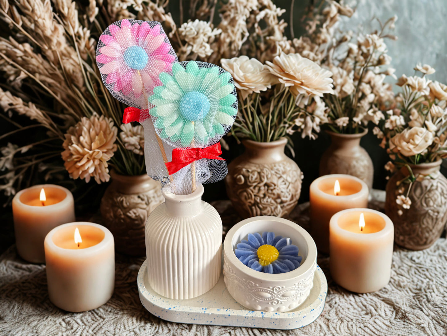 Handmade Soy Wax Candles in Ceramic Jar